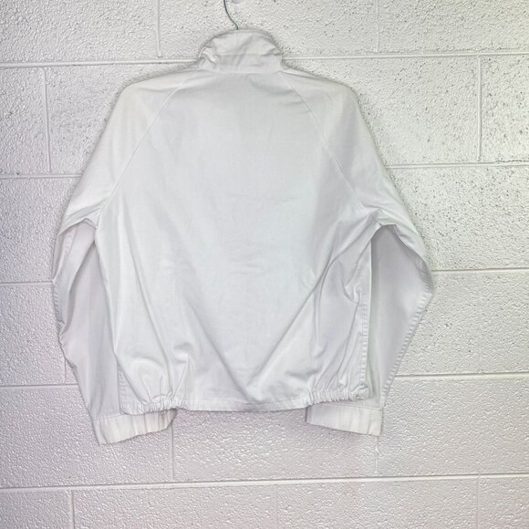 Vintage John Blair Sportswear White Zip Jacket M Lightweight Casual Wear - Picture 2 of 12